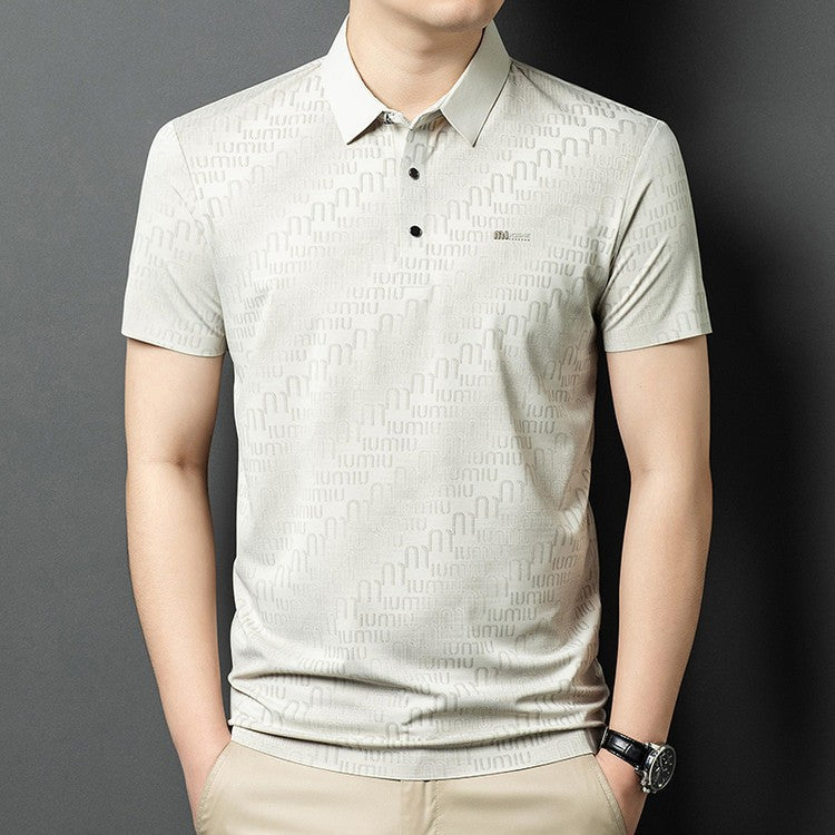 Summer men's thin short-sleeved polo shirt