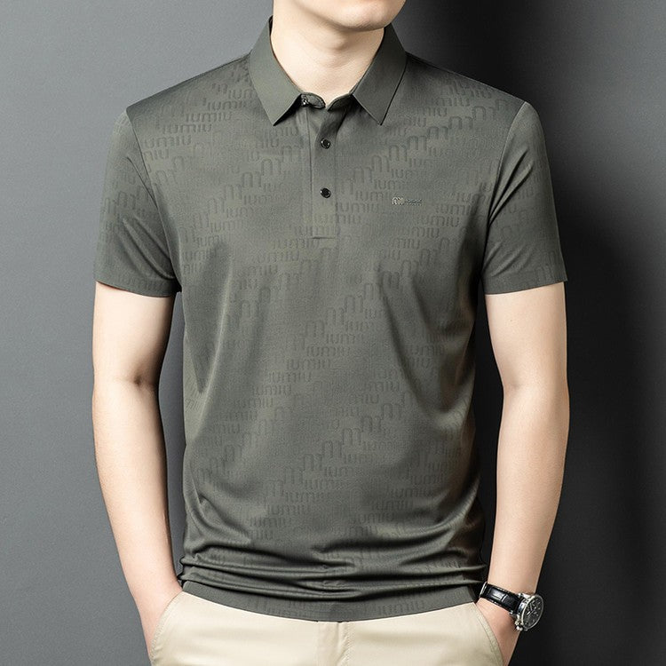 Summer men's thin short-sleeved polo shirt
