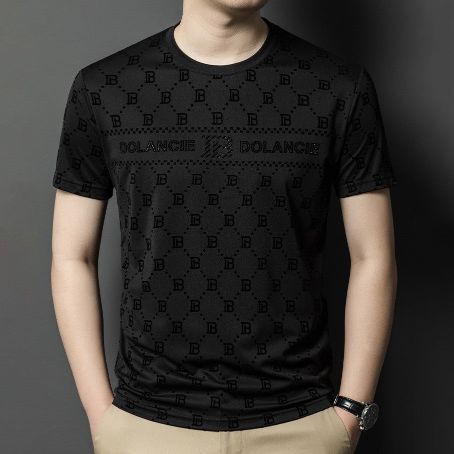 Men's Casual Breathable Mulberry Silk Short-Sleeved T-Shirt(cm342)