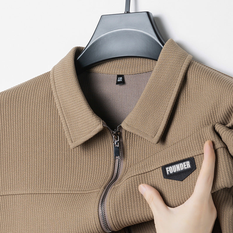 2025 Men's spring and autumn casual zipper long sleeve coat(cm352)
