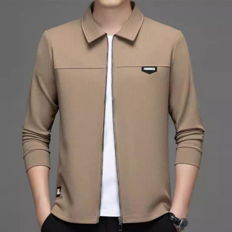 2025 Men's spring and autumn casual zipper long sleeve coat(cm352)
