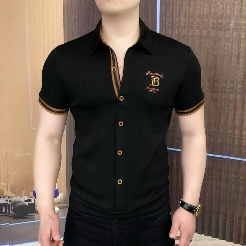 Men's Summer Lapel Embroidered Short Sleeve Polo Shirt(cm355)