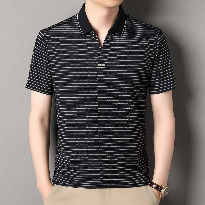 Men's summer striped casual polo shirt(you382)