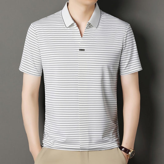 Men's summer striped casual polo shirt(you382)