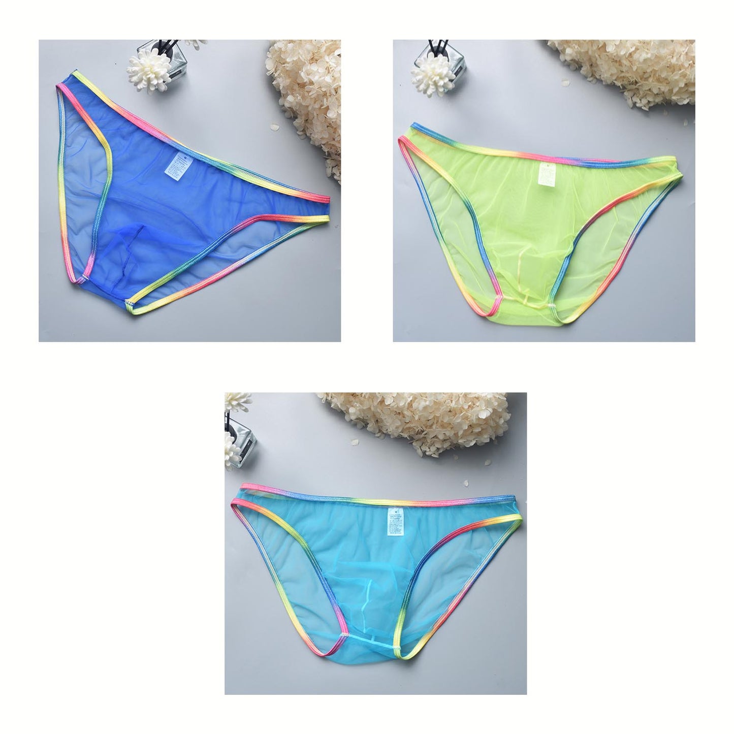 Men's Ultra-thin Transparent Mesh Sexy Briefs(ud260)