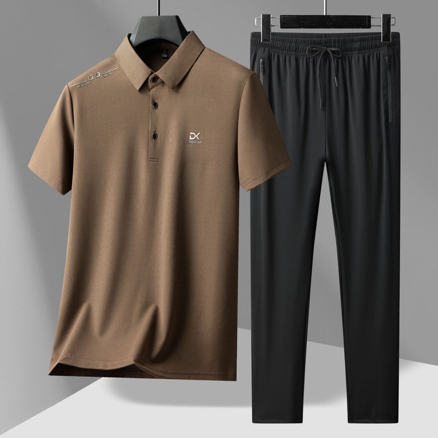 Men's summer business casual ice silk sports suit(you384)