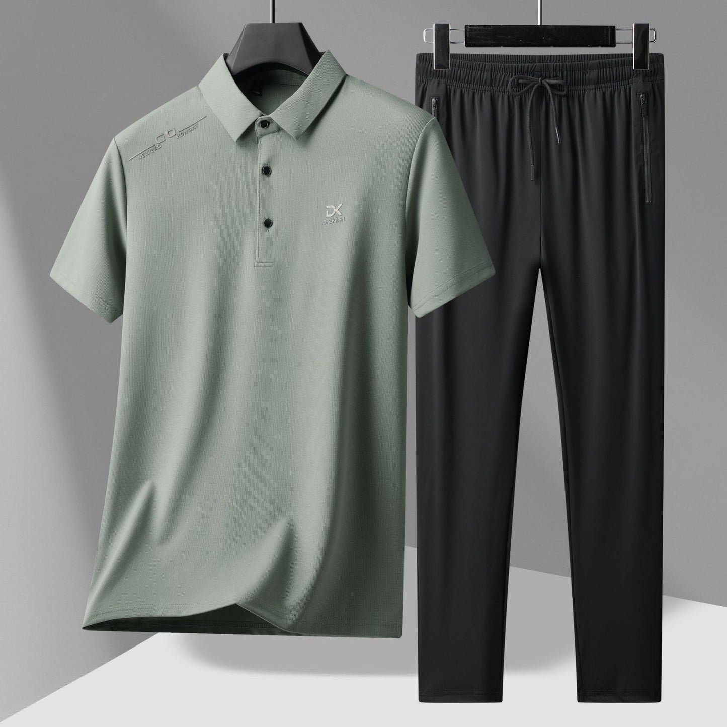 Men's summer business casual ice silk sports suit(you384)