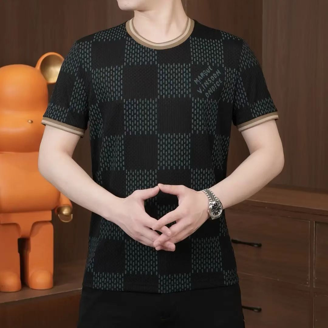 cf334-Men's summer fashion casual all-match short-sleeved T-shirt