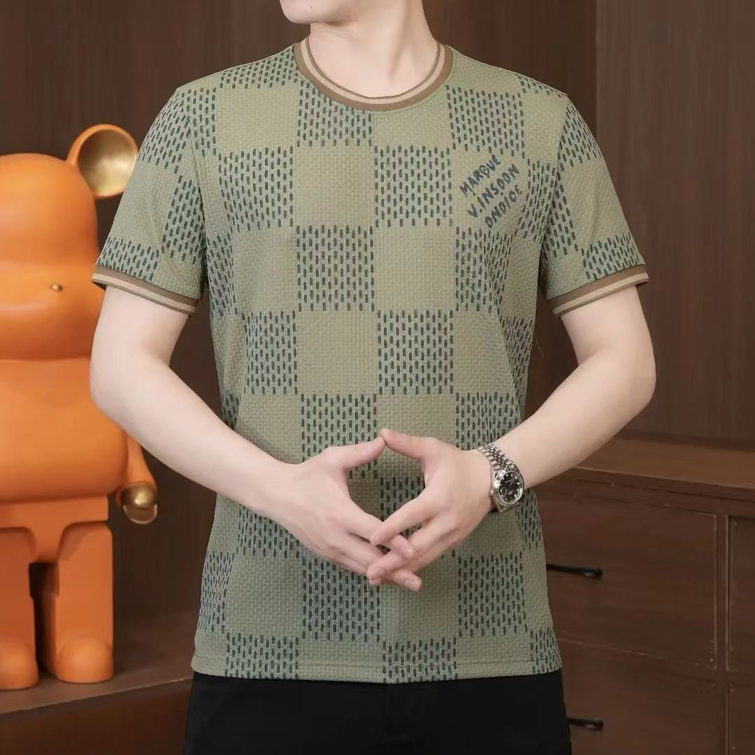 cf334-Men's summer fashion casual all-match short-sleeved T-shirt
