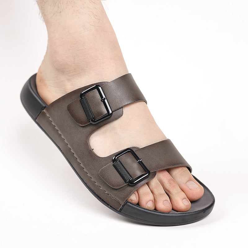 2025 Men's summer breathable leather sandals