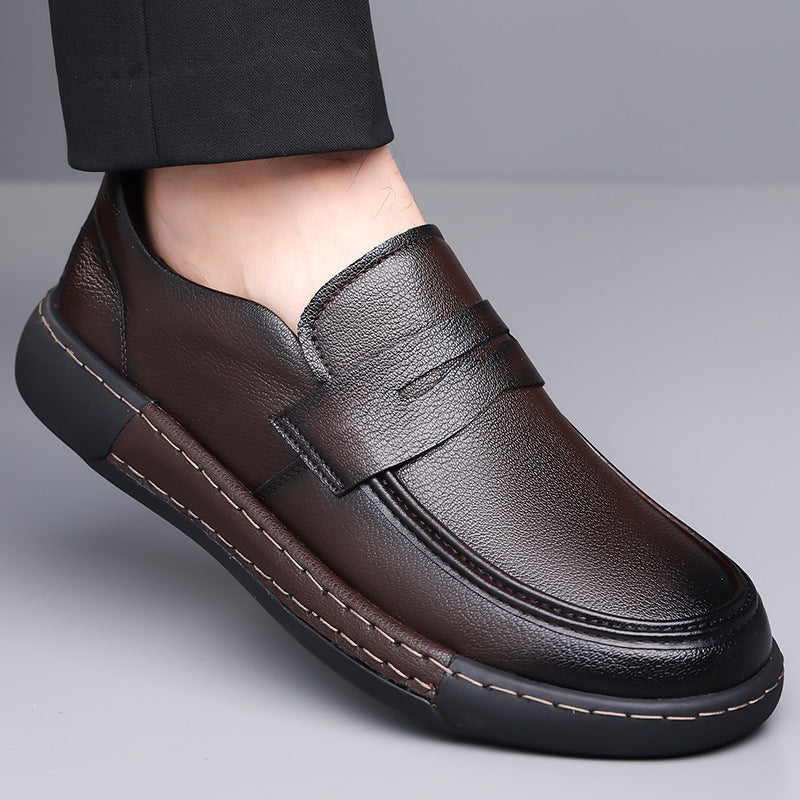 Retro versatile high-end men's leather shoes(cm373)