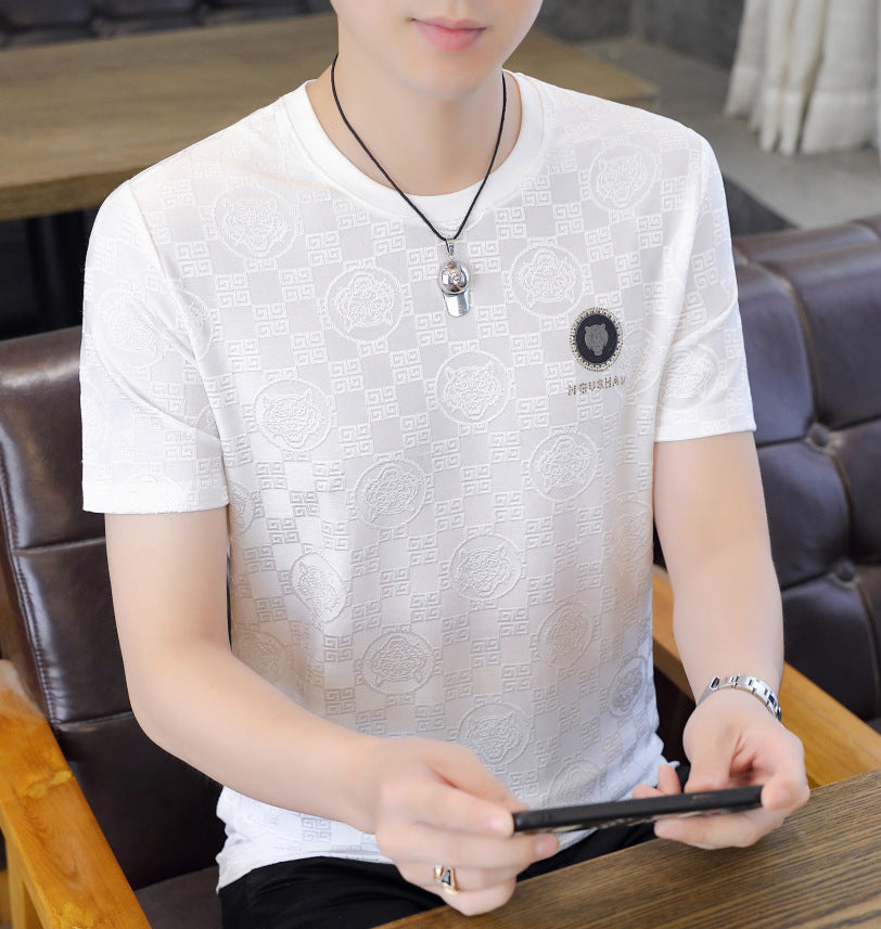 2025 summer ice silk quick-drying men's T-shirt
