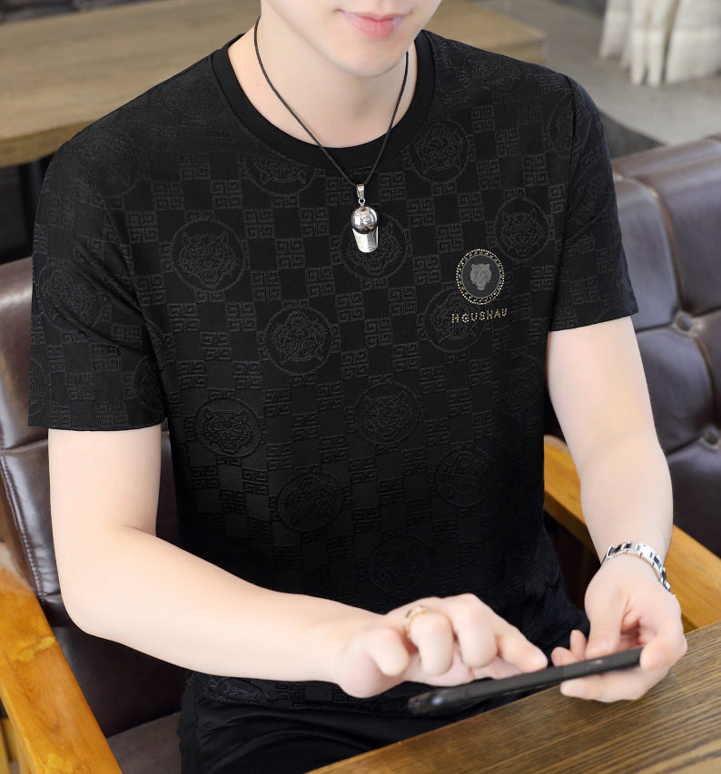 2025 summer ice silk quick-drying men's T-shirt