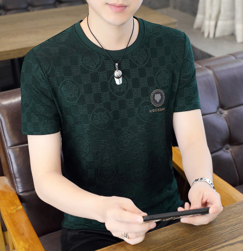 2025 summer ice silk quick-drying men's T-shirt