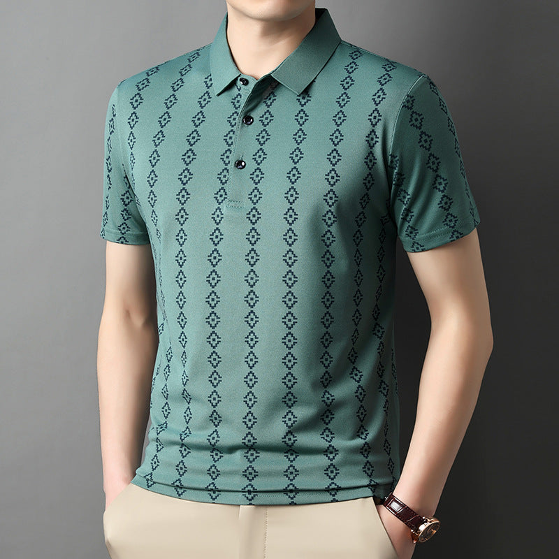 luu849-Men's summer casual all-match short-sleeved polo shirt
