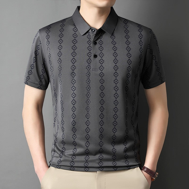 luu849-Men's summer casual all-match short-sleeved polo shirt