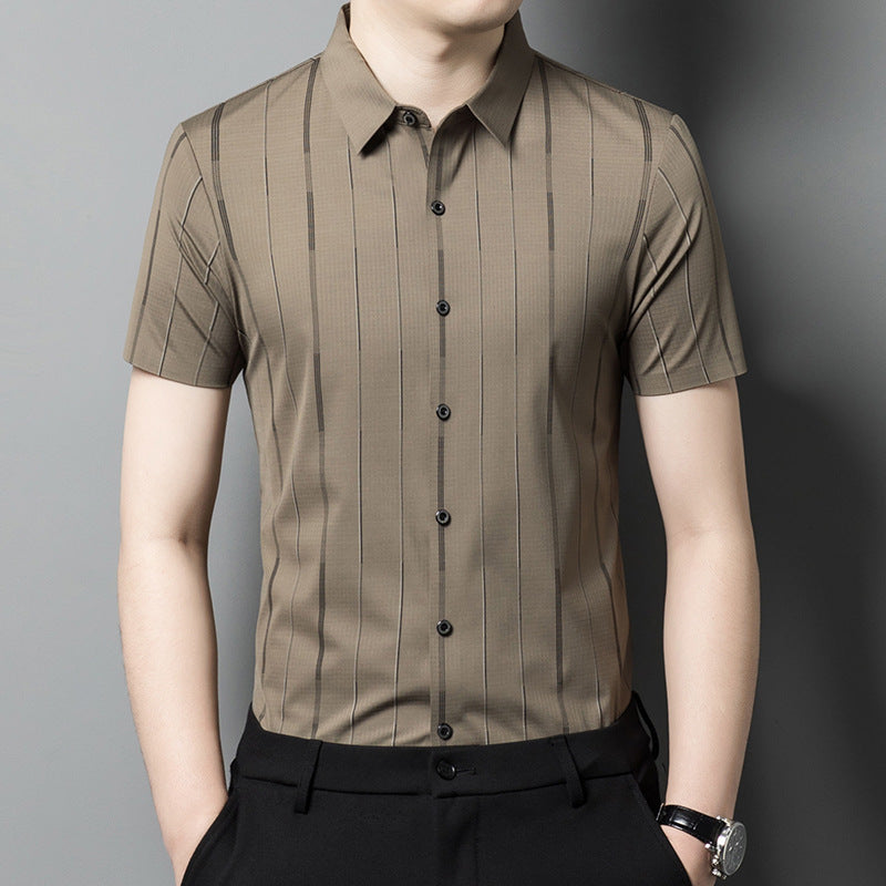 zd363-Men's Ice Silk Short Sleeve Shirt