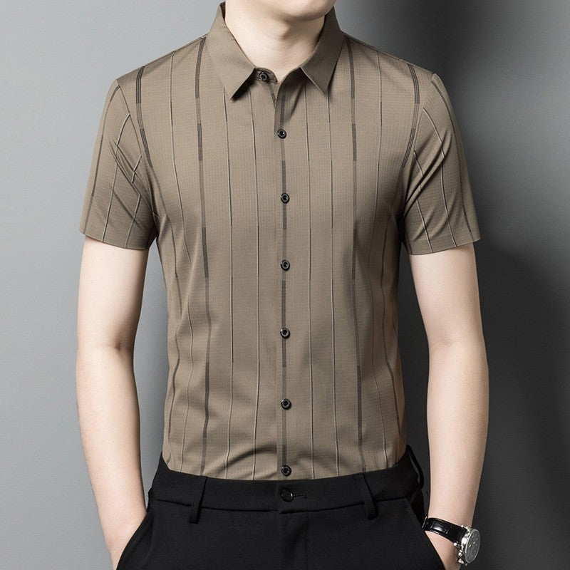 zd363-Men's Ice Silk Short Sleeve Shirt