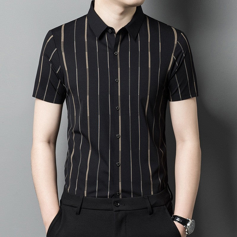 zd363-Men's Ice Silk Short Sleeve Shirt