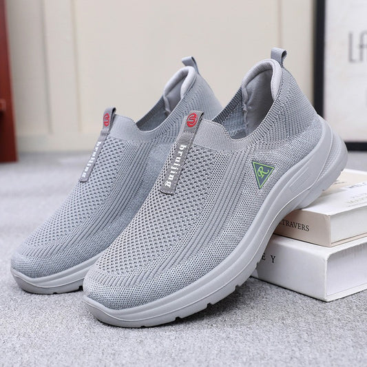 Men's casual fly woven mesh sports breathable shoes