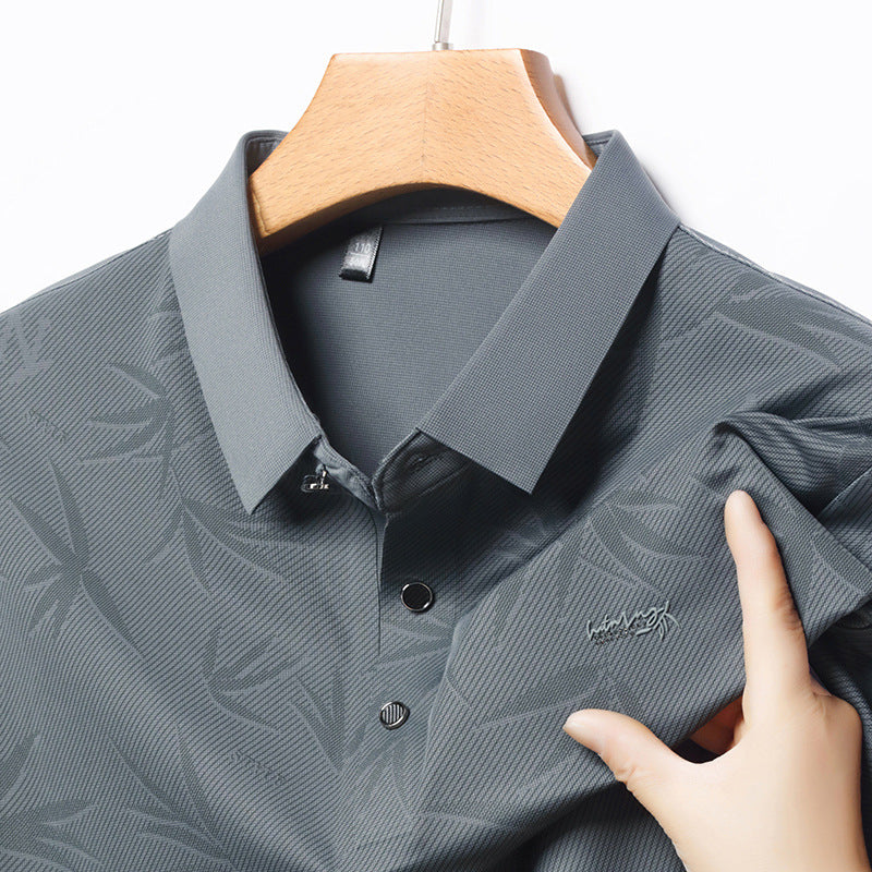 2025 Men's Summer Ice Silk Short Sleeve Polo Shirt