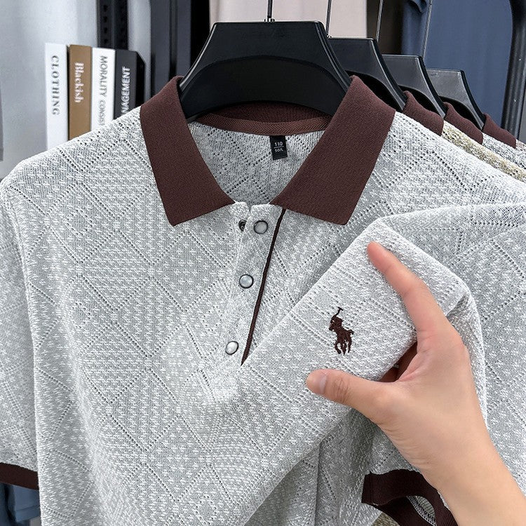 luu405-Men's Summer Short Sleeve Cotton POLO Shirt