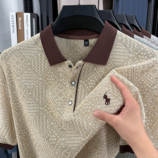 luu405-Men's Summer Short Sleeve Cotton POLO Shirt