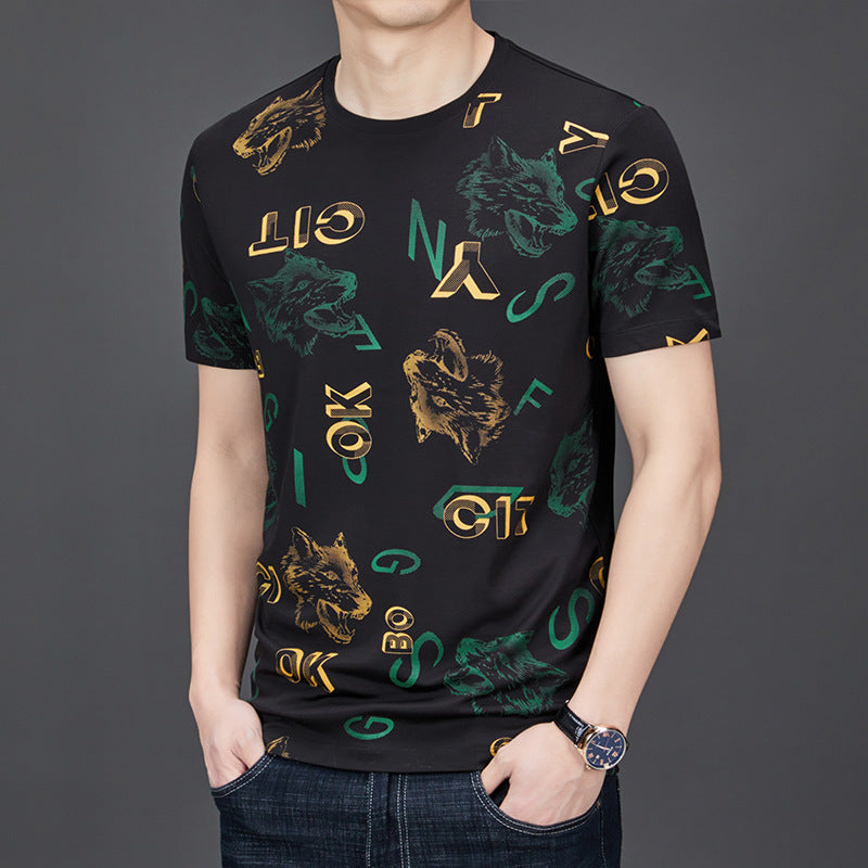 luu854-Men's summer casual short-sleeved T-shirt