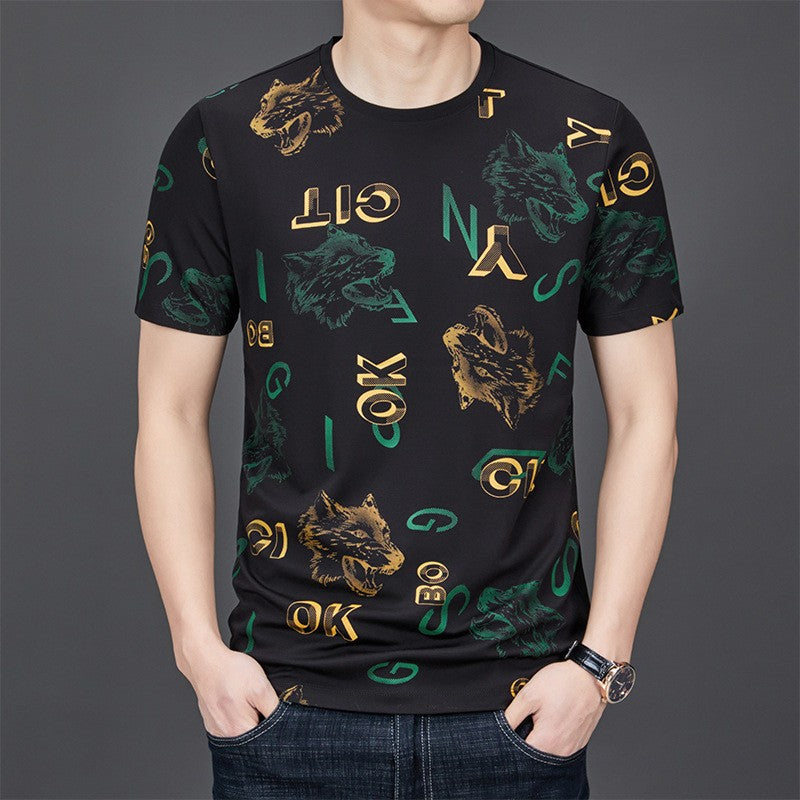 luu854-Men's summer casual short-sleeved T-shirt