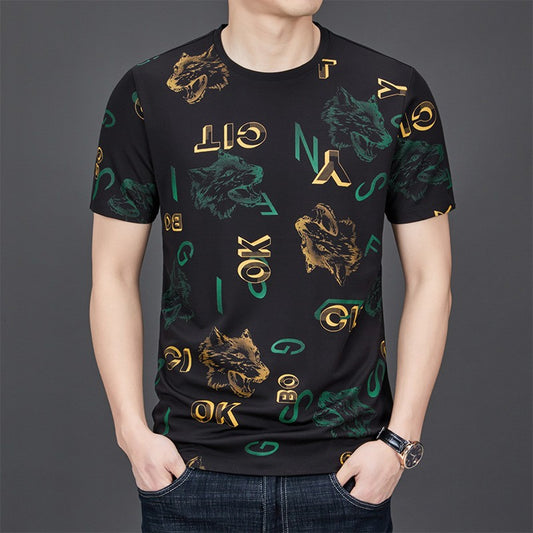 luu854-Men's summer casual short-sleeved T-shirt