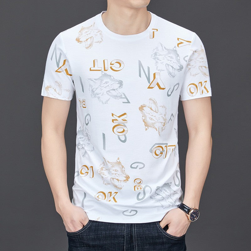 luu854-Men's summer casual short-sleeved T-shirt