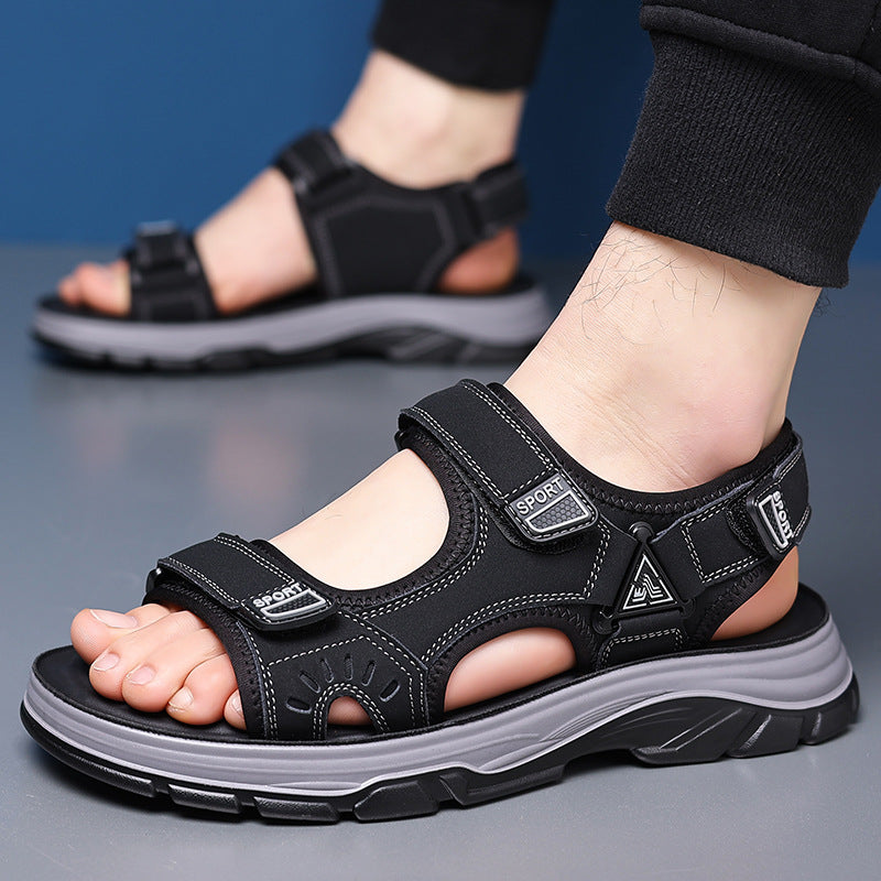 2025 Men's summer non-slip sports casual leather sandals
