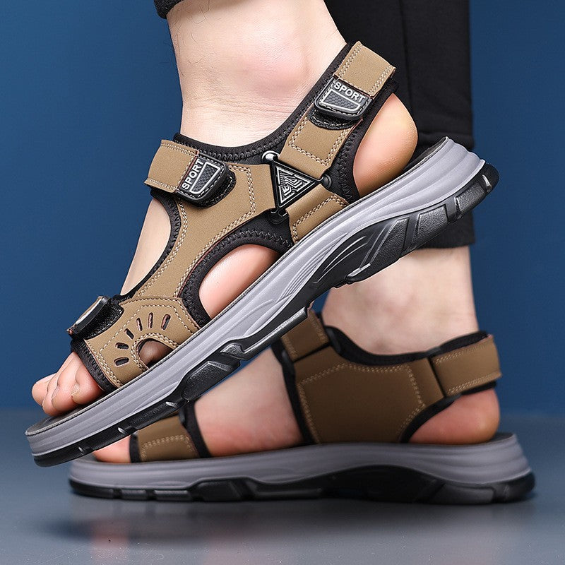 2025 Men's summer non-slip sports casual leather sandals