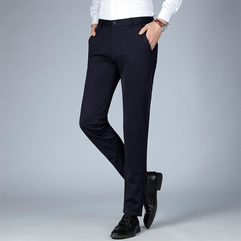 Men's casual business simple straight trousers