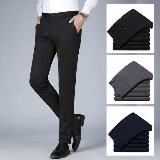 Men's casual business simple straight trousers