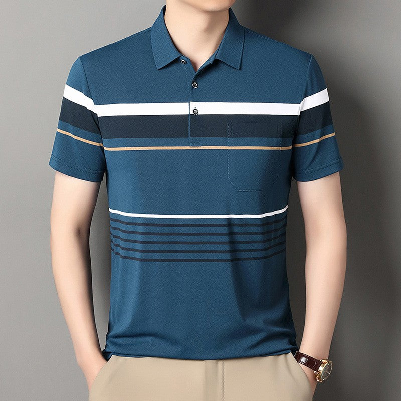 Men's high-end business short-sleeved POLO shirt