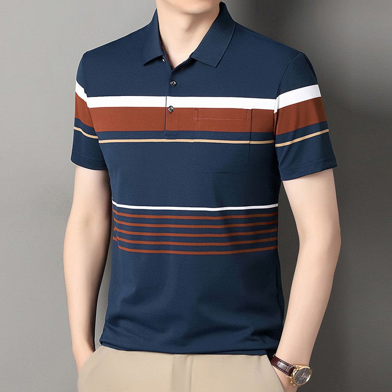 Men's high-end business short-sleeved POLO shirt