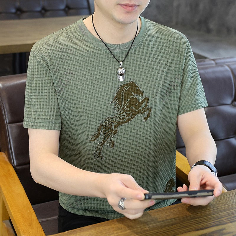 cf357-Men's short sleeve personalized T-shirt