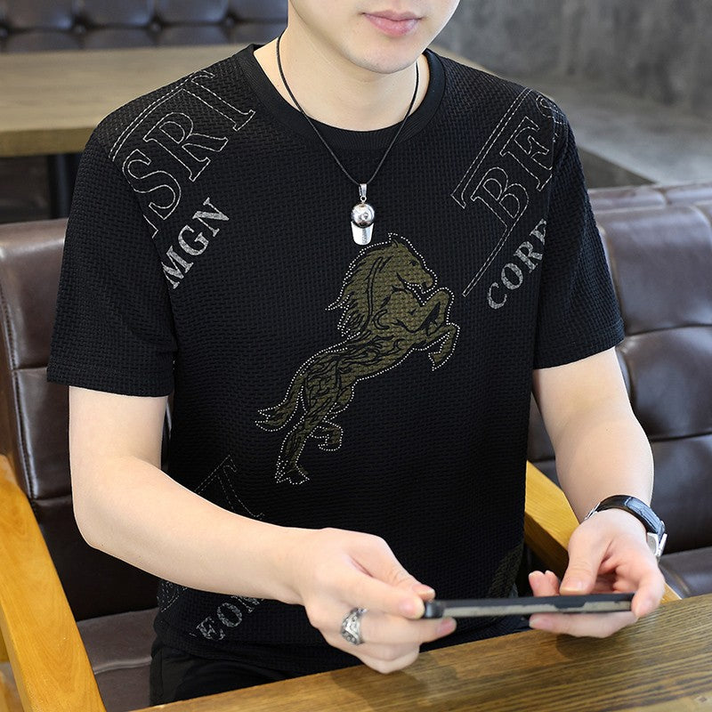 cf357-Men's short sleeve personalized T-shirt