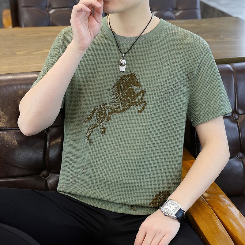 cf357-Men's short sleeve personalized T-shirt