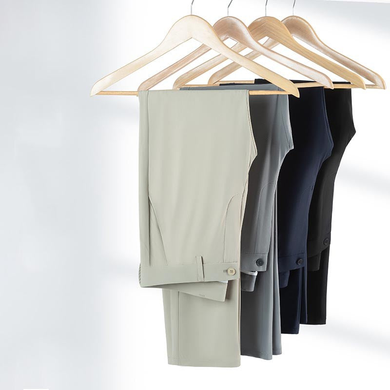 Men's Thin Business Ice Silk Casual Pants