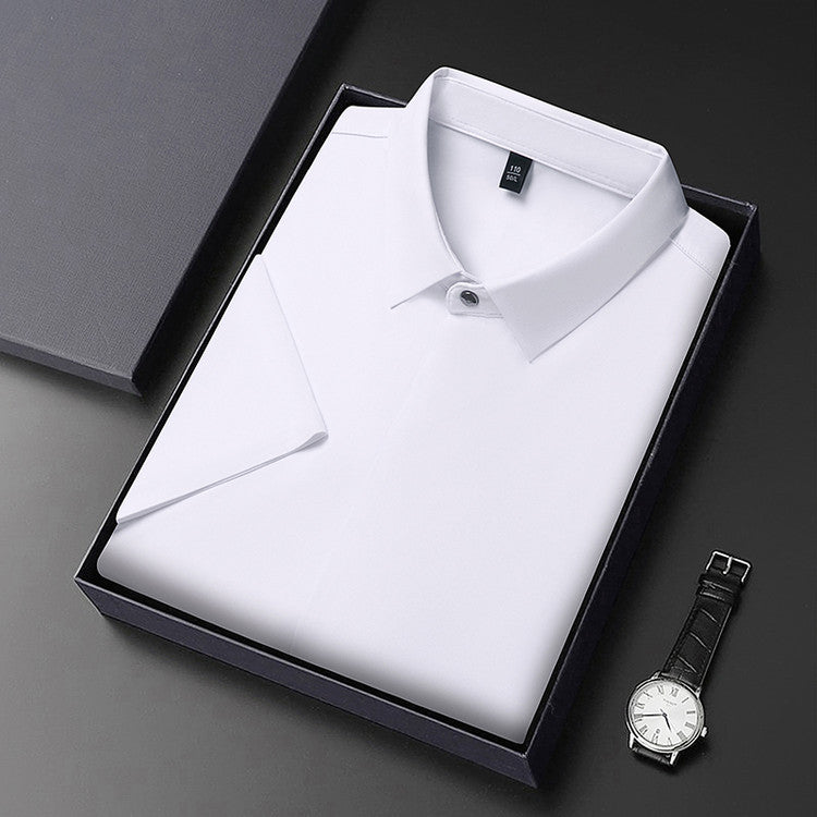 Men's Summer Zipper Short Sleeve Shirt