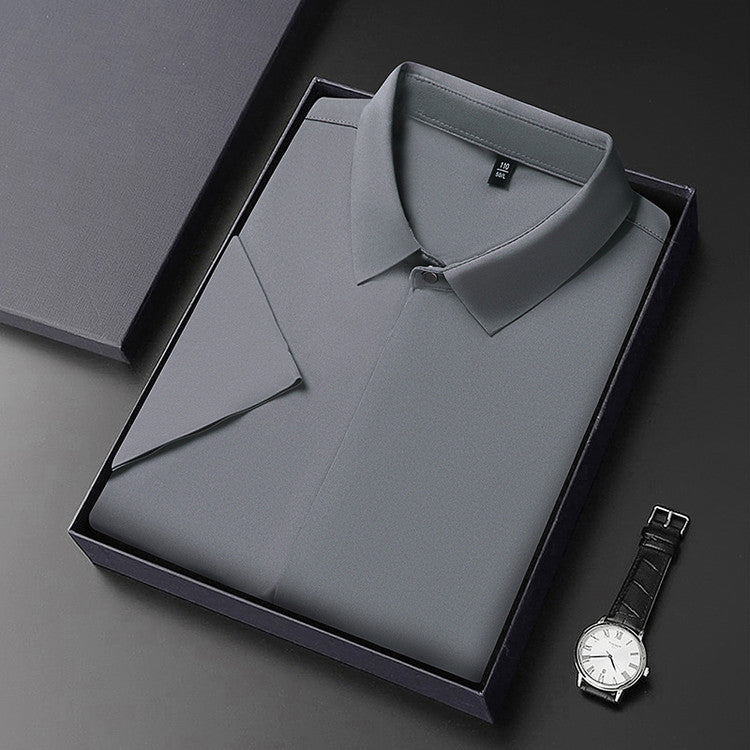 Men's Summer Zipper Short Sleeve Shirt