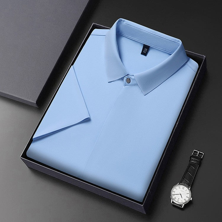 Men's Summer Zipper Short Sleeve Shirt