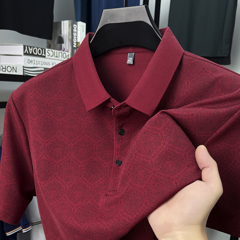 Men's summer loose versatile short-sleeved polo shirt