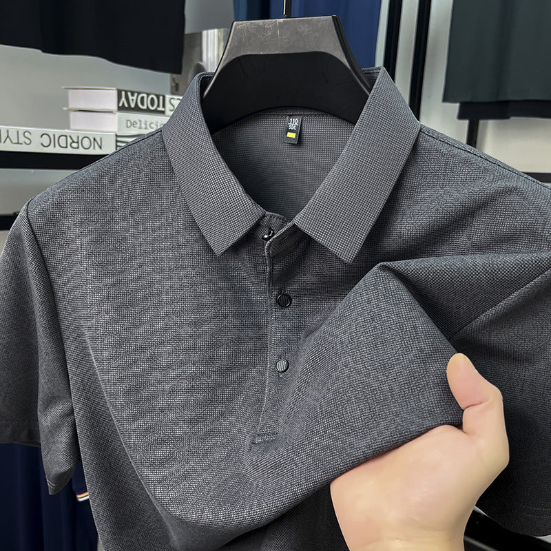 Men's summer loose versatile short-sleeved polo shirt