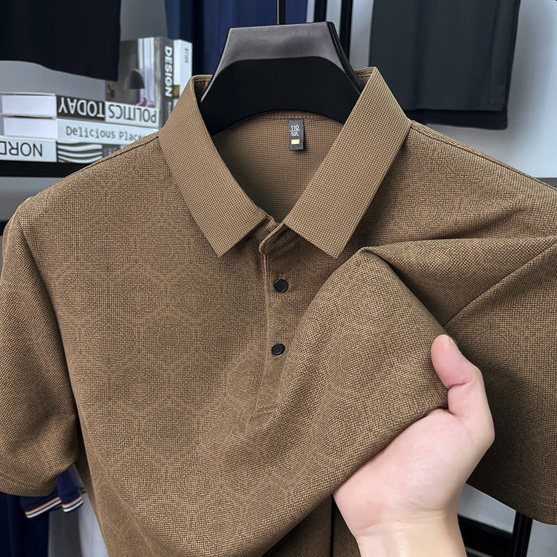 Men's summer loose versatile short-sleeved polo shirt