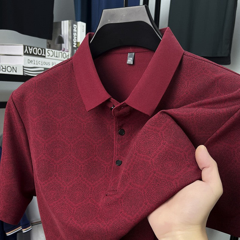 Men's summer loose versatile short-sleeved polo shirt