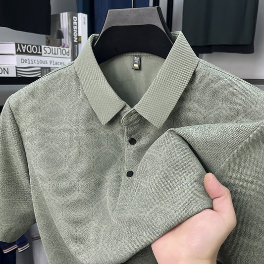 Men's summer loose versatile short-sleeved polo shirt