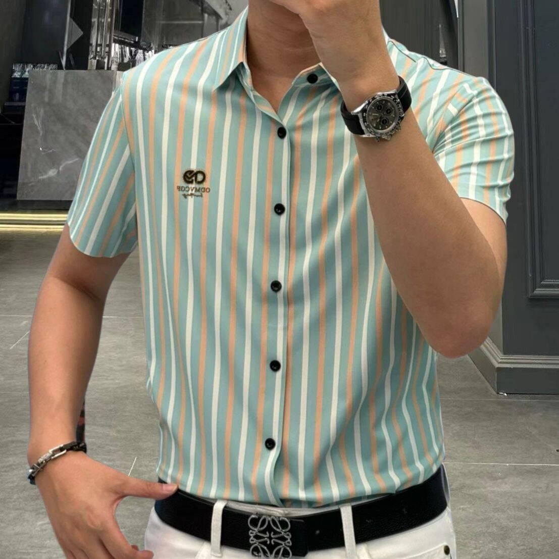 iq364-Ice Silk Casual Men's Shirt